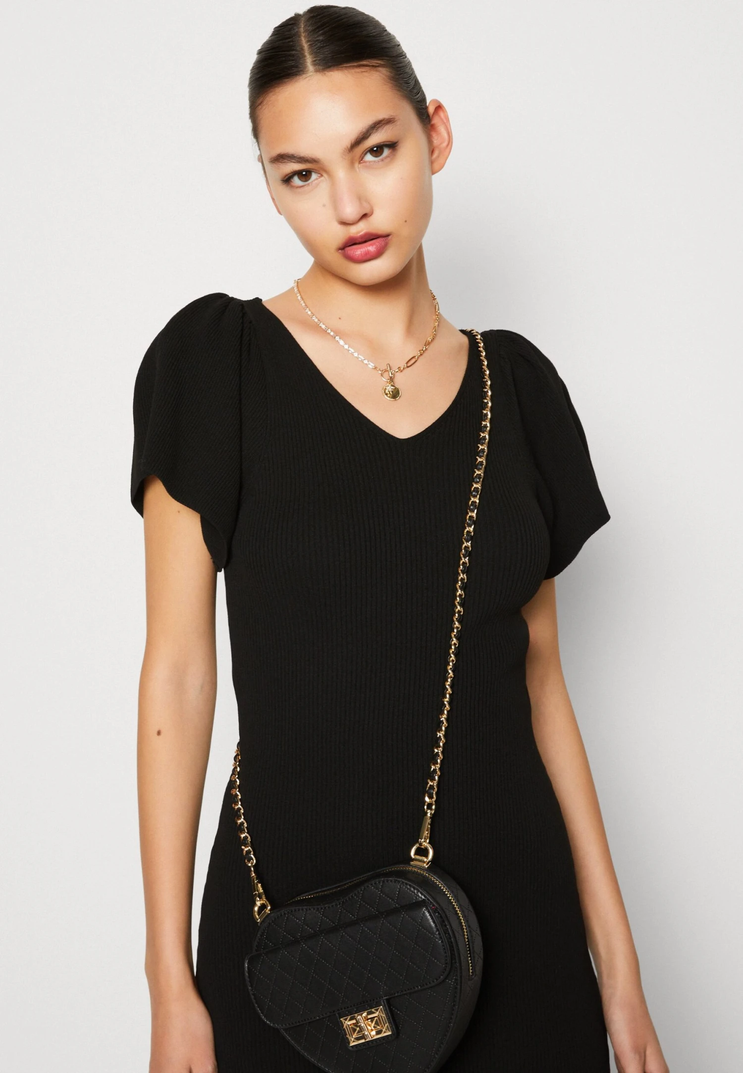 ONLY Onlleelo V-Neck - Shift Dress - Black - Image 4