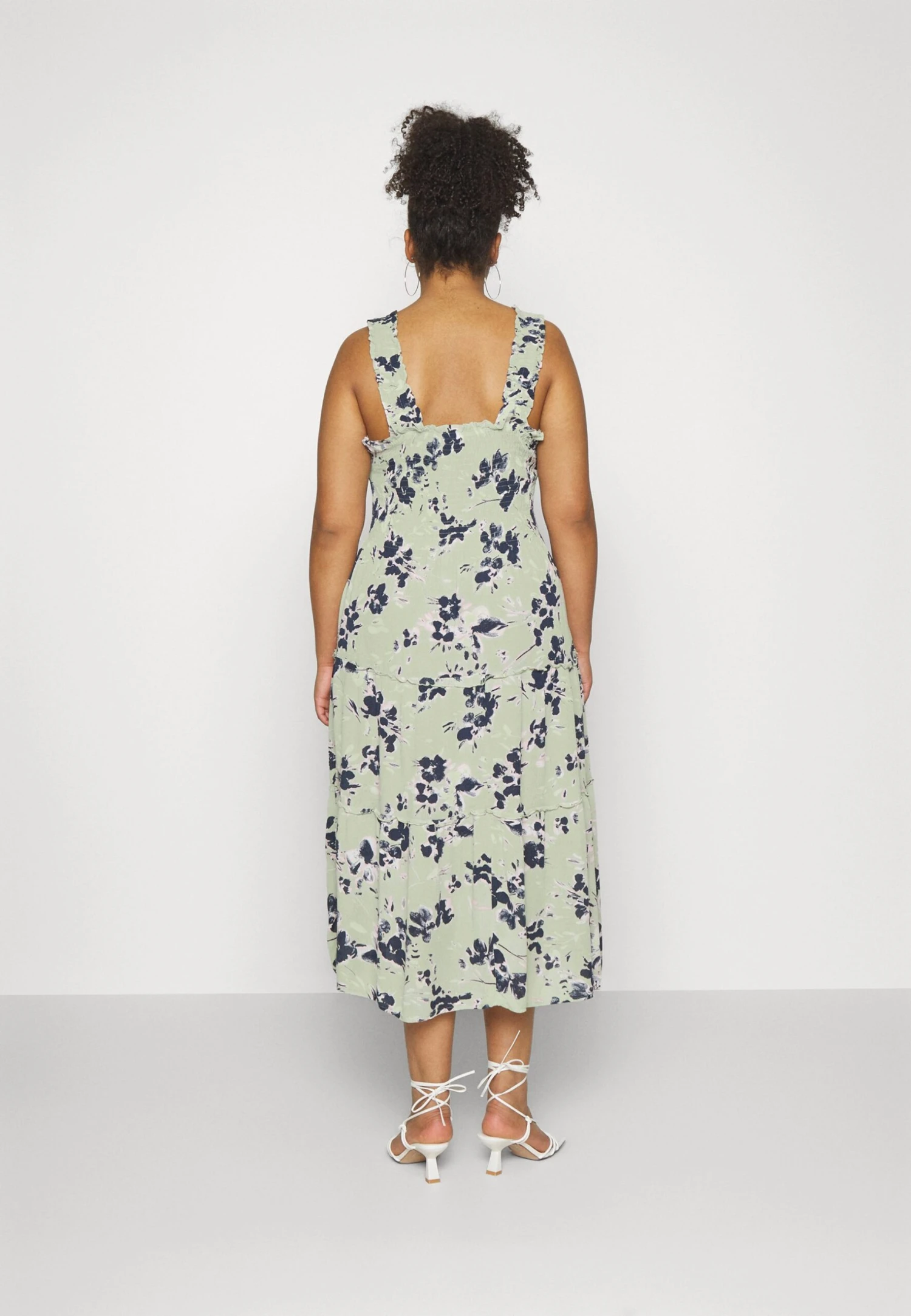 Vero Moda Curve Vmmenny Smock Calf Dress- Day Dress - Reseda/Mille - Image 3