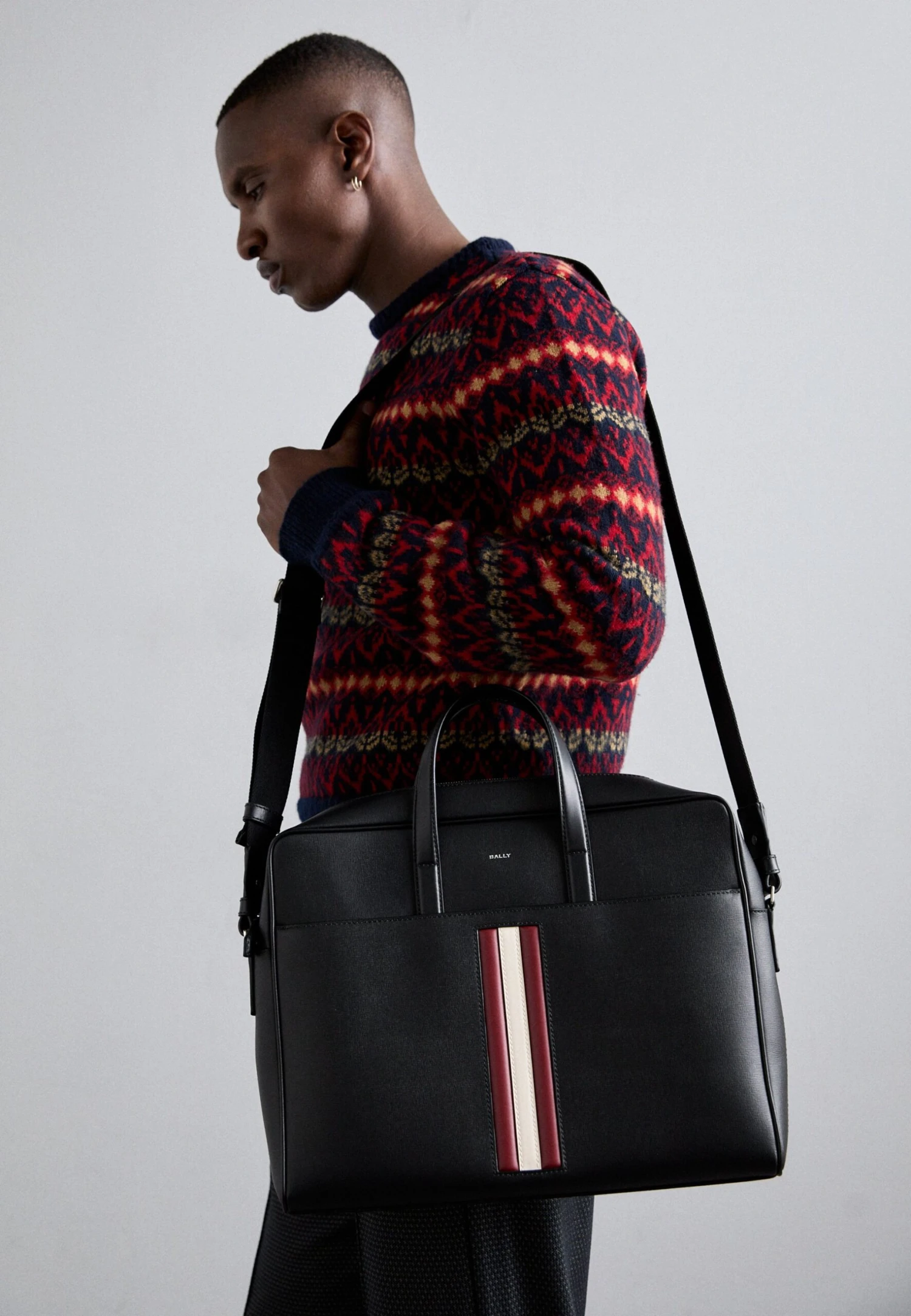 Bally MYTHOS BRIEF - Briefcase - Black/red - Image 2