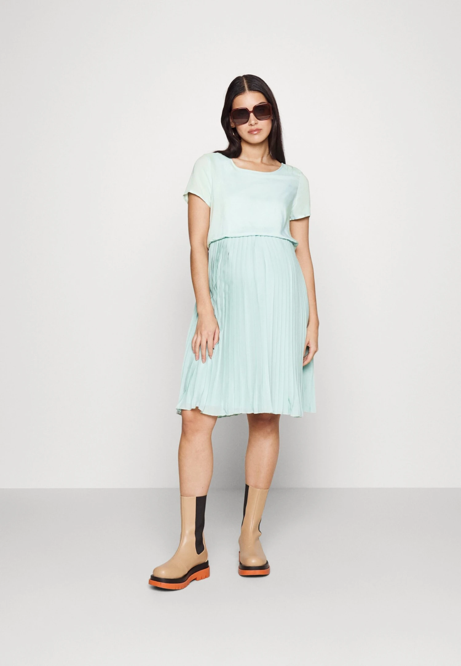 Dress Mix Nursing Short Sleeve - Day Dress - Pale Mint - Image 2