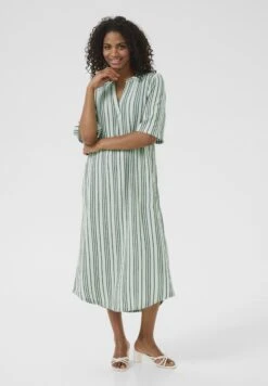 Kaffe KAMILIA KAFTAN - Day Dress - Moonstruck Black Stripe