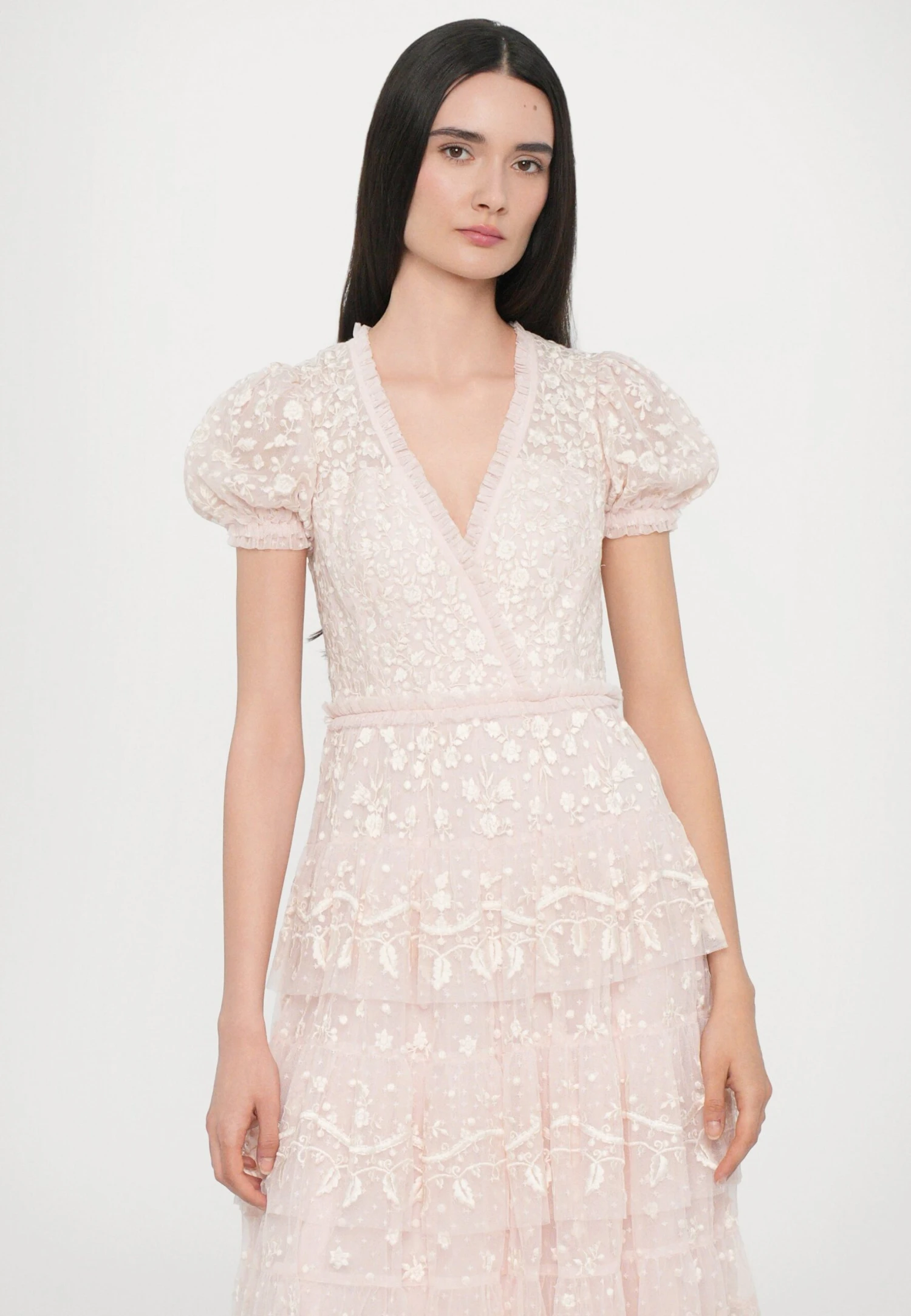 Needle & Thread LAYERED DRESS - Cocktail Dress / Party Dress - Dusk Pink/cream - Image 5