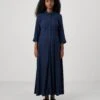 YASSAVANNA LONG SHIRT DRESS - Maxi Dress - Navy