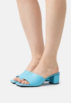Monki Heeled Mules - Turquoise Bright