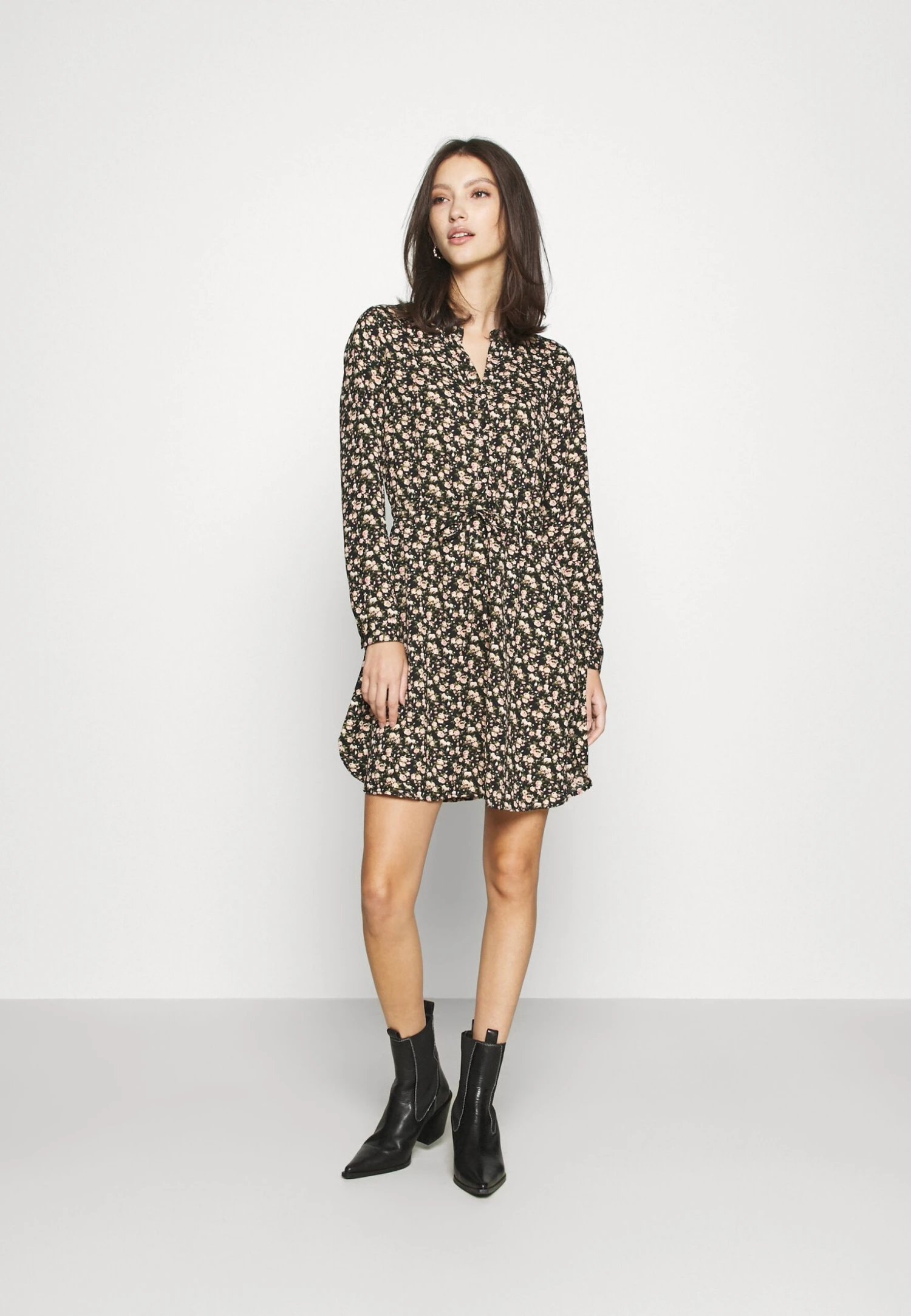 ONLY Onlcory V Neck - Shirt Dress - Black/Sarah