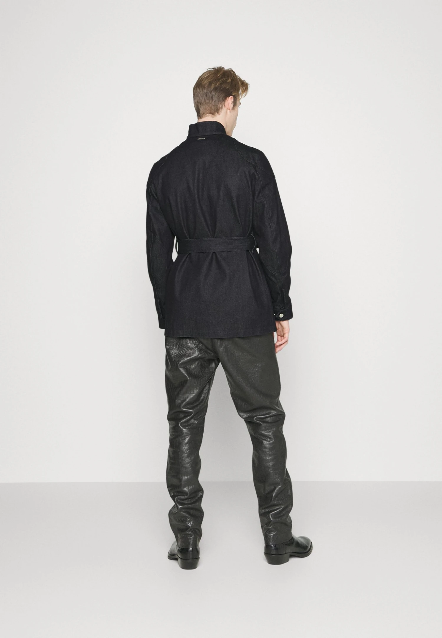 Michael Kors Belted Field Jacket - Denim Jacket - Indigo - Image 3