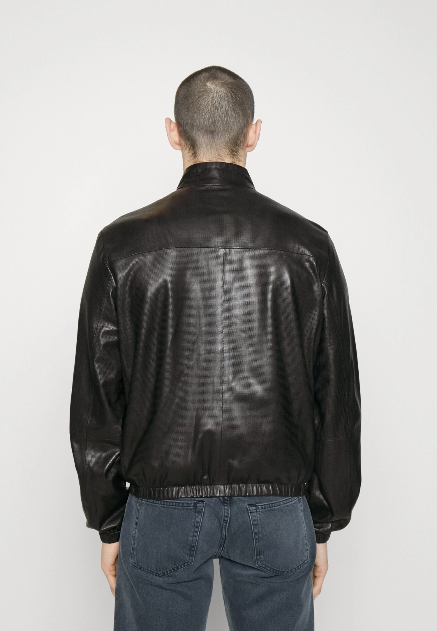 Emporio Armani Blouson Jacket - Leather Jacket - Nero - Image 3