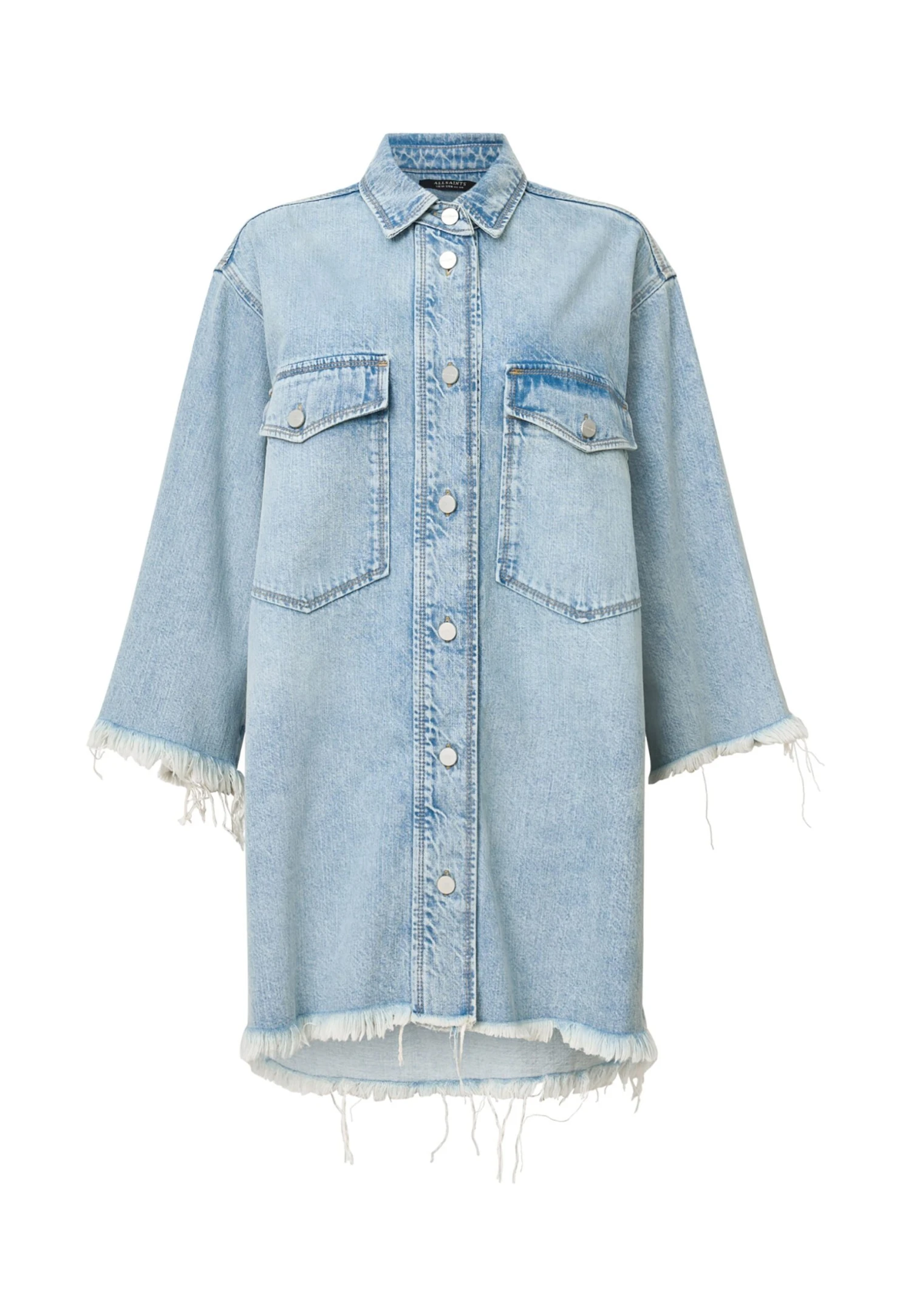 AllSaints DRESS - Denim Dress - Light Indigo - Image 7