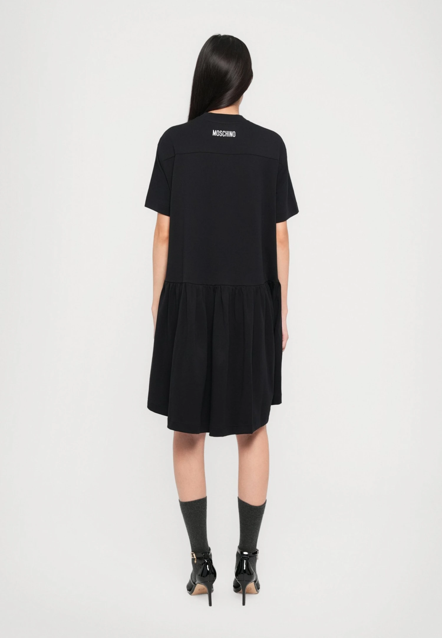 MOSCHINO TOO HAUTE TO HANDLE DRESS - Jersey Dress - Black - Image 3