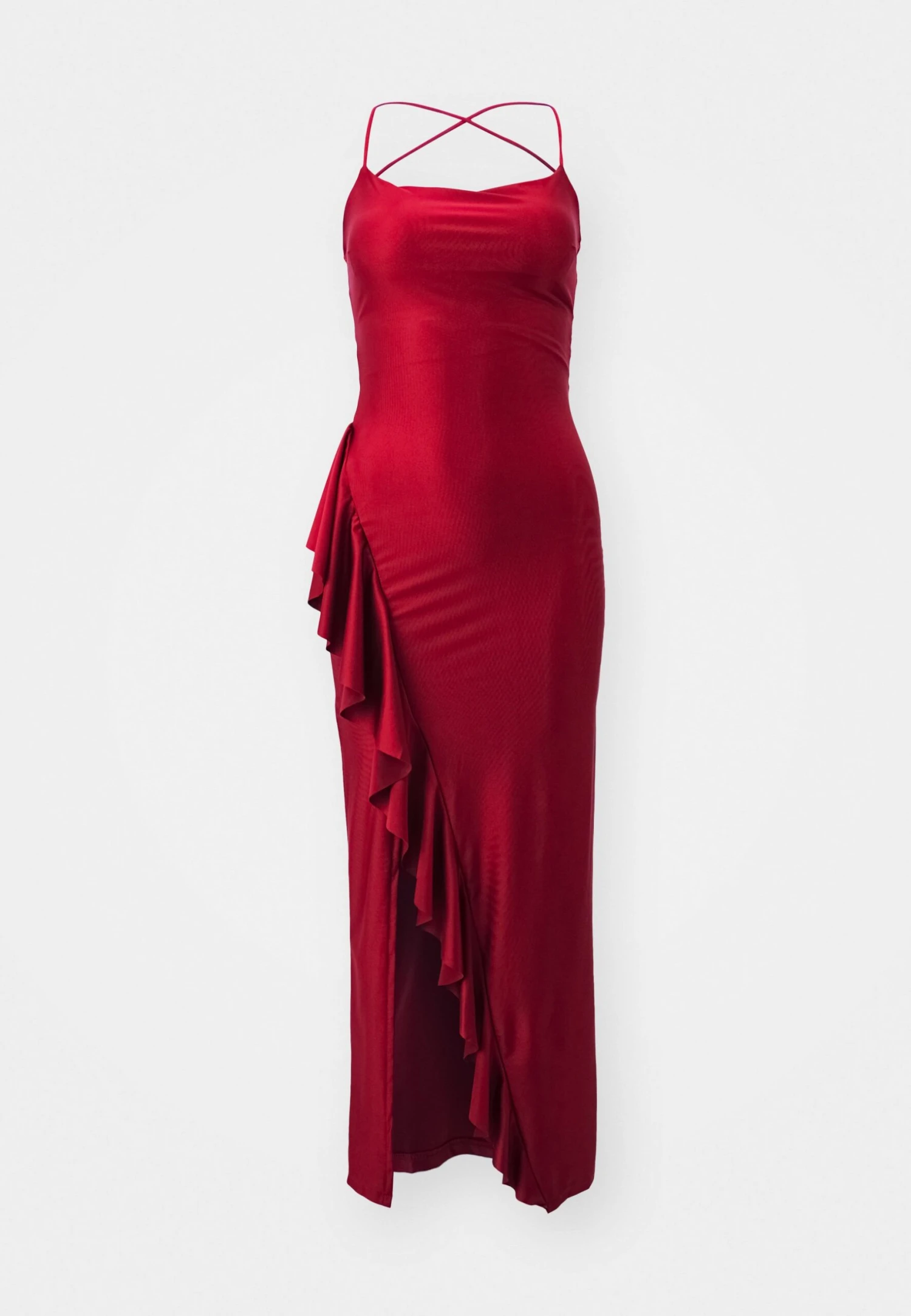 Wal G WEDDING GRACE RUFFLE MAXI - Occasion Wear - Wine - Image 5