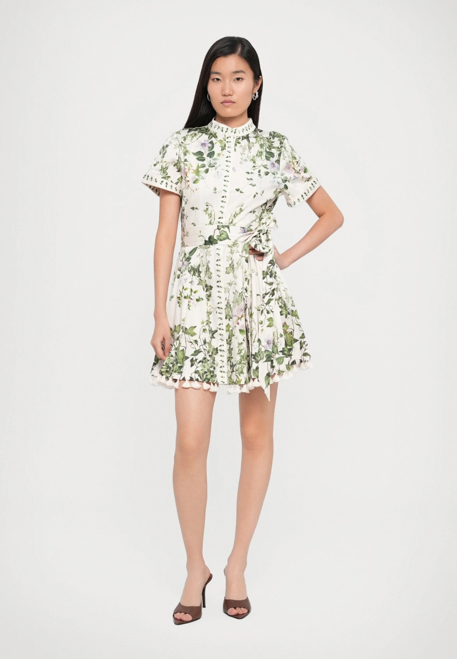 Alice + Olivia LUCY ROLL MINI SHIRT DRESS - Shirt Dress - Ivy Romance - Image 5