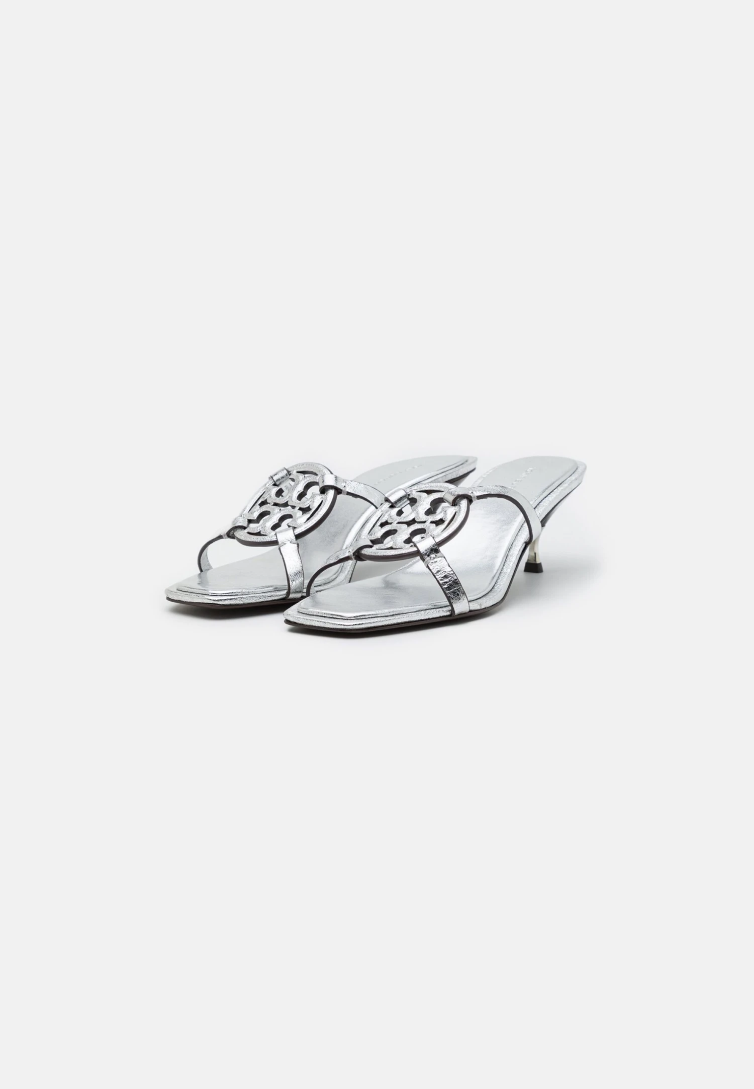 Tory Burch Geo Miller Low Heel - Heeled Mules - Silver - Image 3