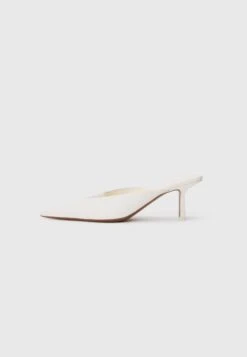 MATAR CREPE DE CHINE - Heeled Mules - Cream