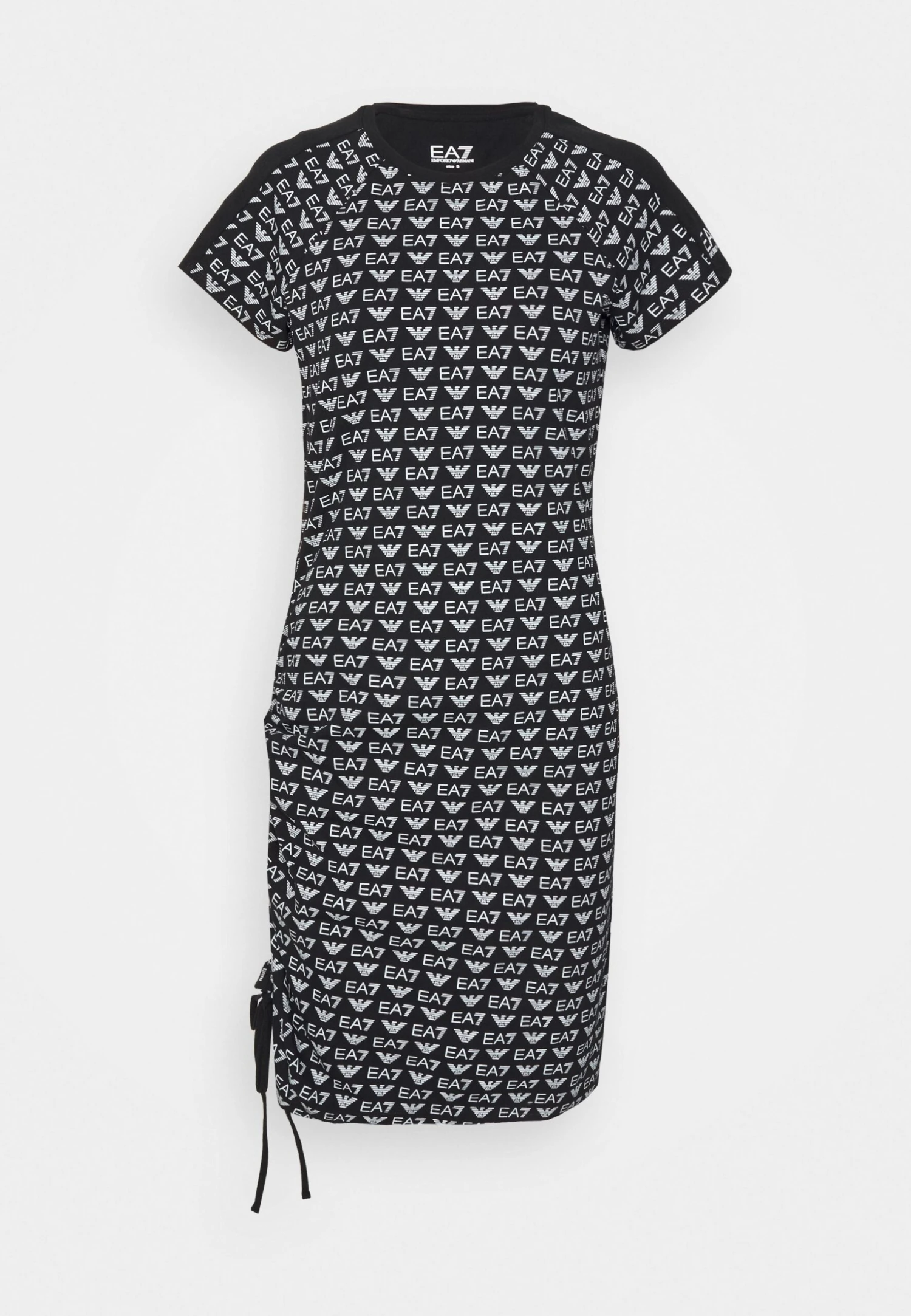 EA7 Emporio Armani Jersey Dress - Fancy Black/White - Image 7