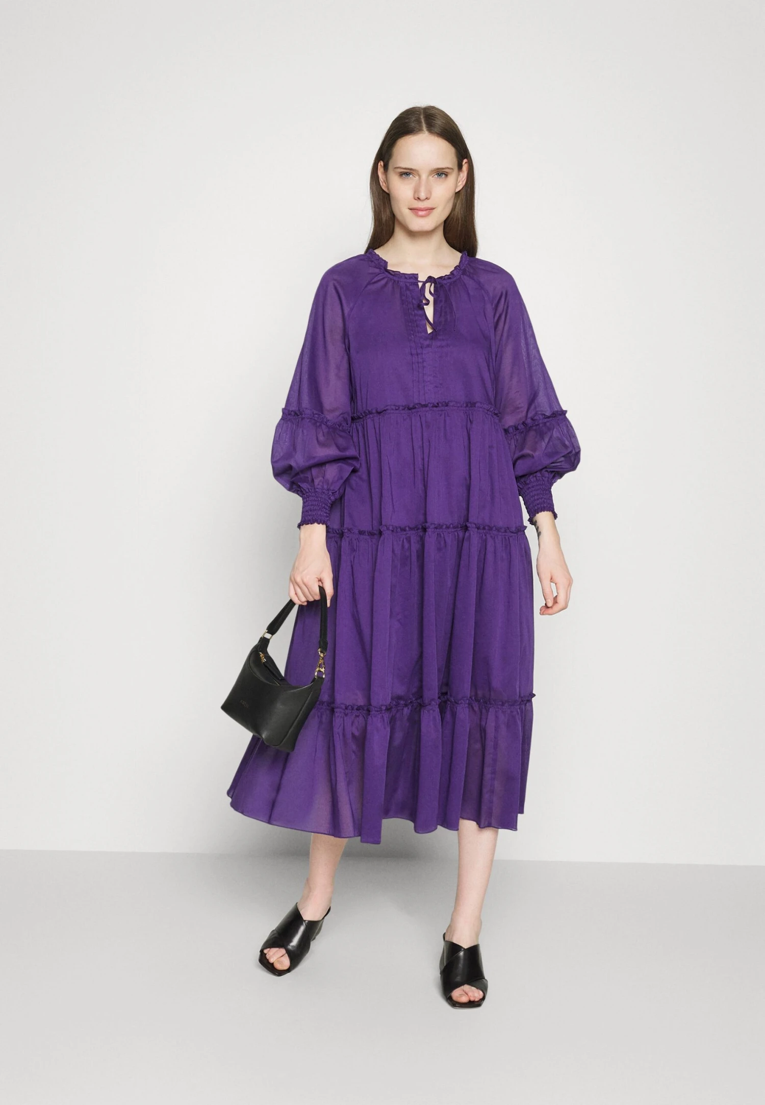 RIANI Day Dress - Black Violet - Image 2