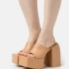 Raid Bina - Heeled Mules - Nude