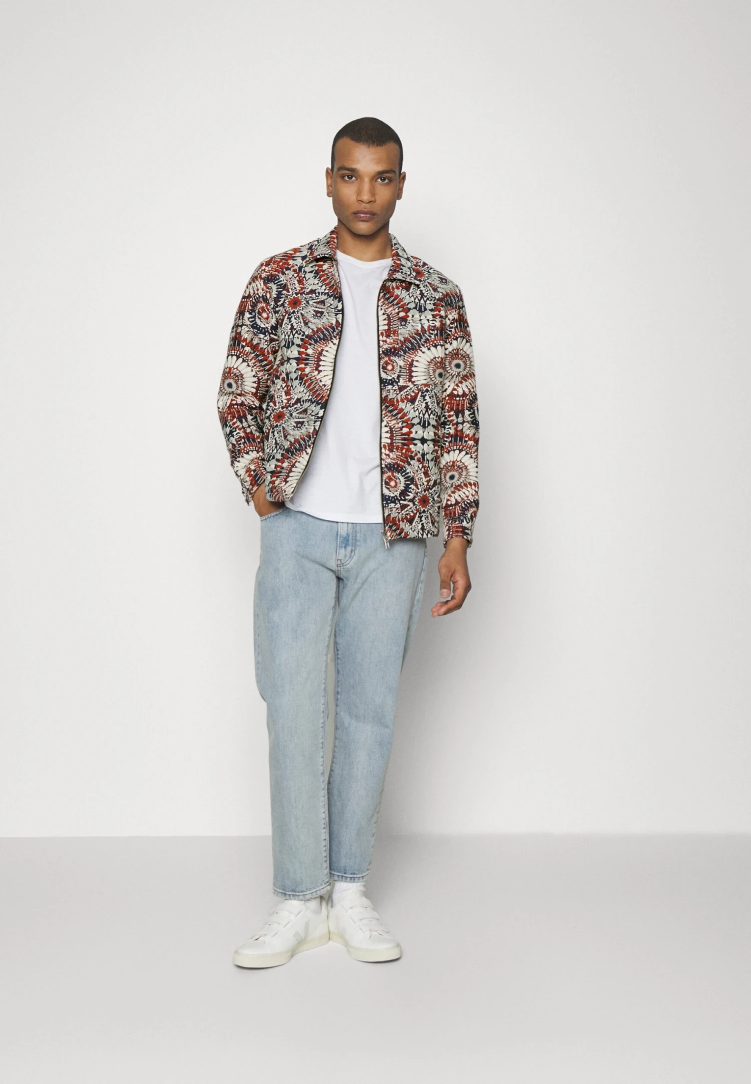 Chase Jacket Unisex - Light Jacket - Navy/Rust - Image 2