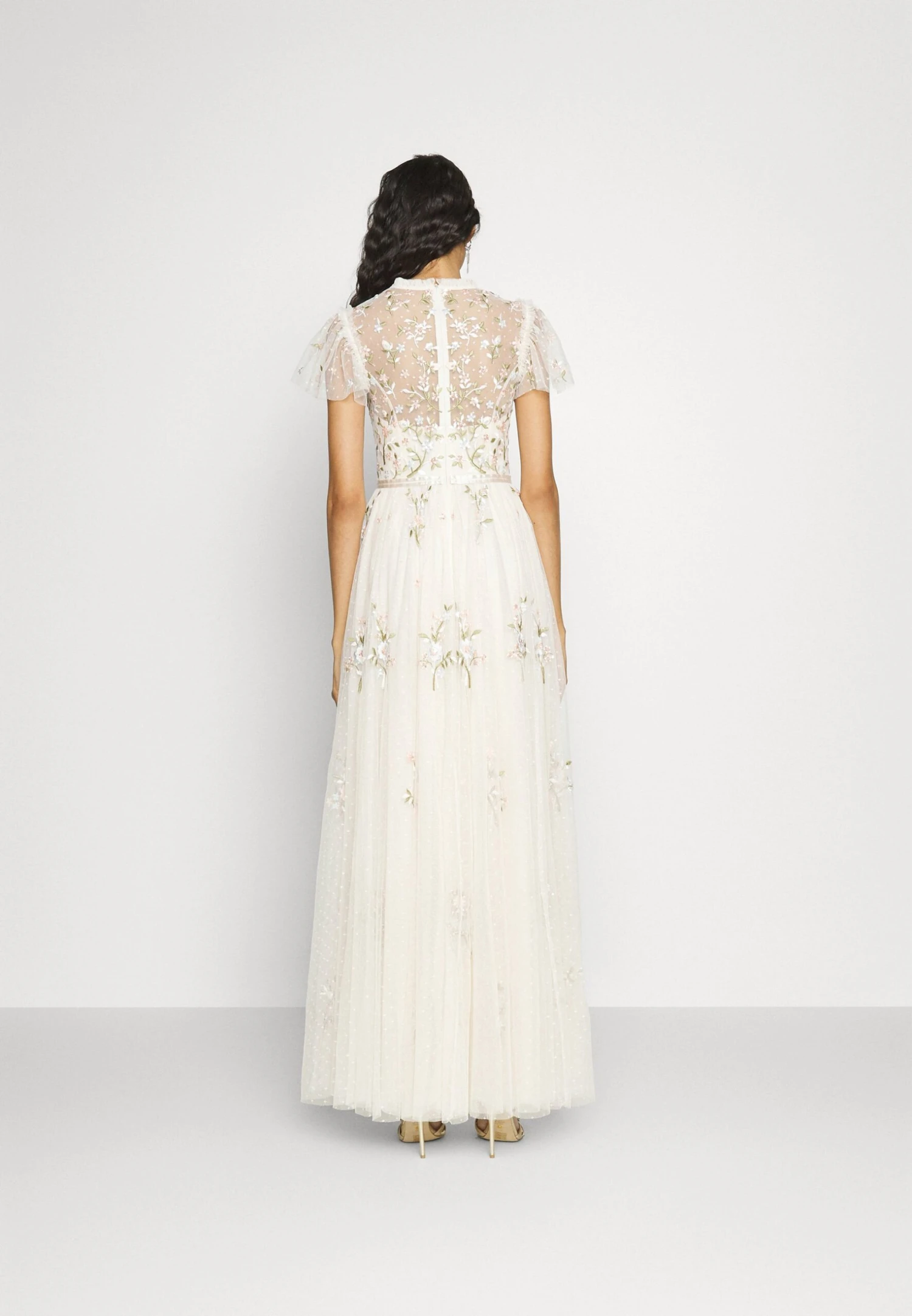 Needle & Thread Exclusive Petunia Cap Sleeve Gown - Occasion Wear - Cream - Image 3