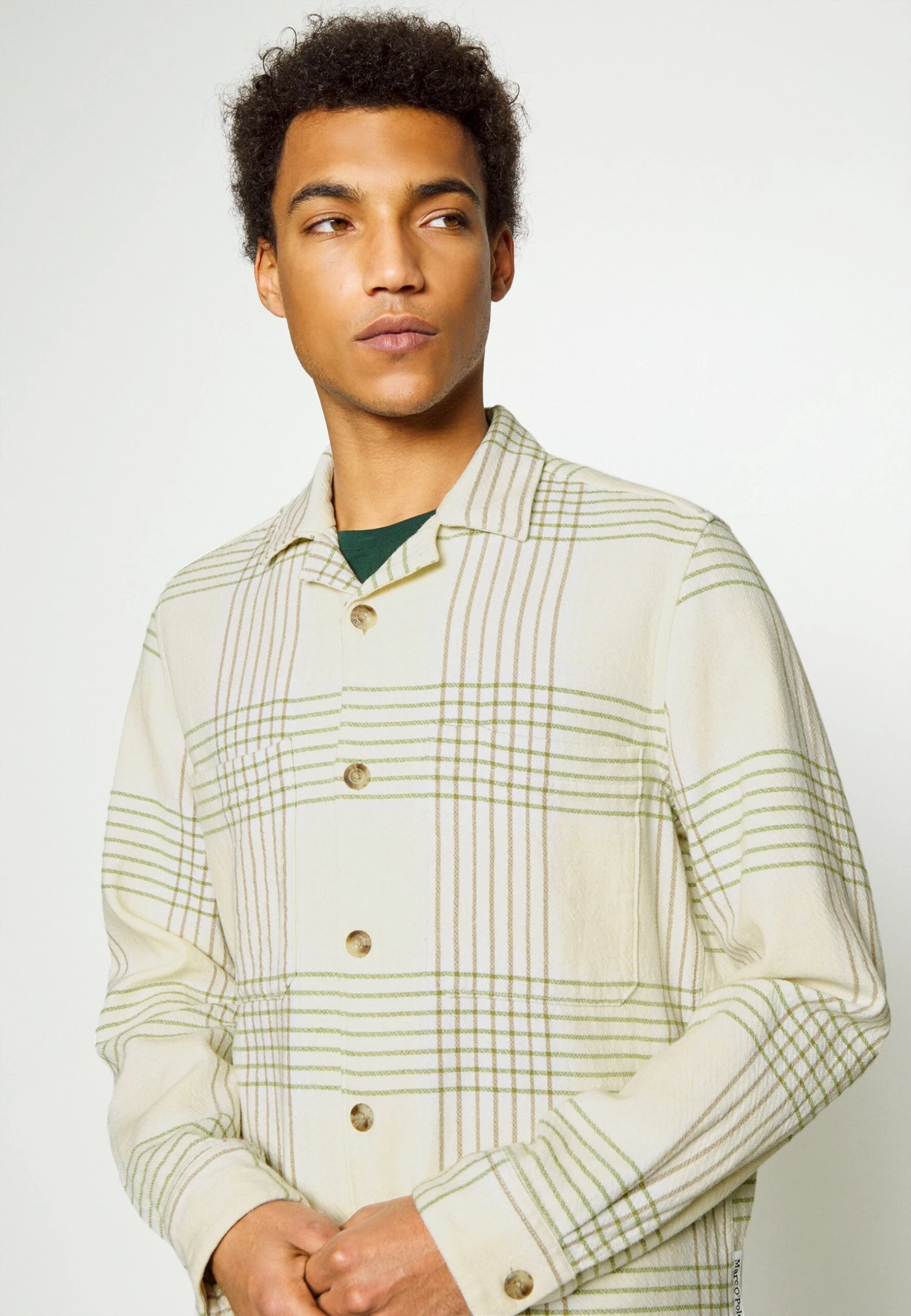 Marc O'Polo With Camp Collar Long Sleeve Two Patched Flap Pocket - Summer Jacket - White - Image 4