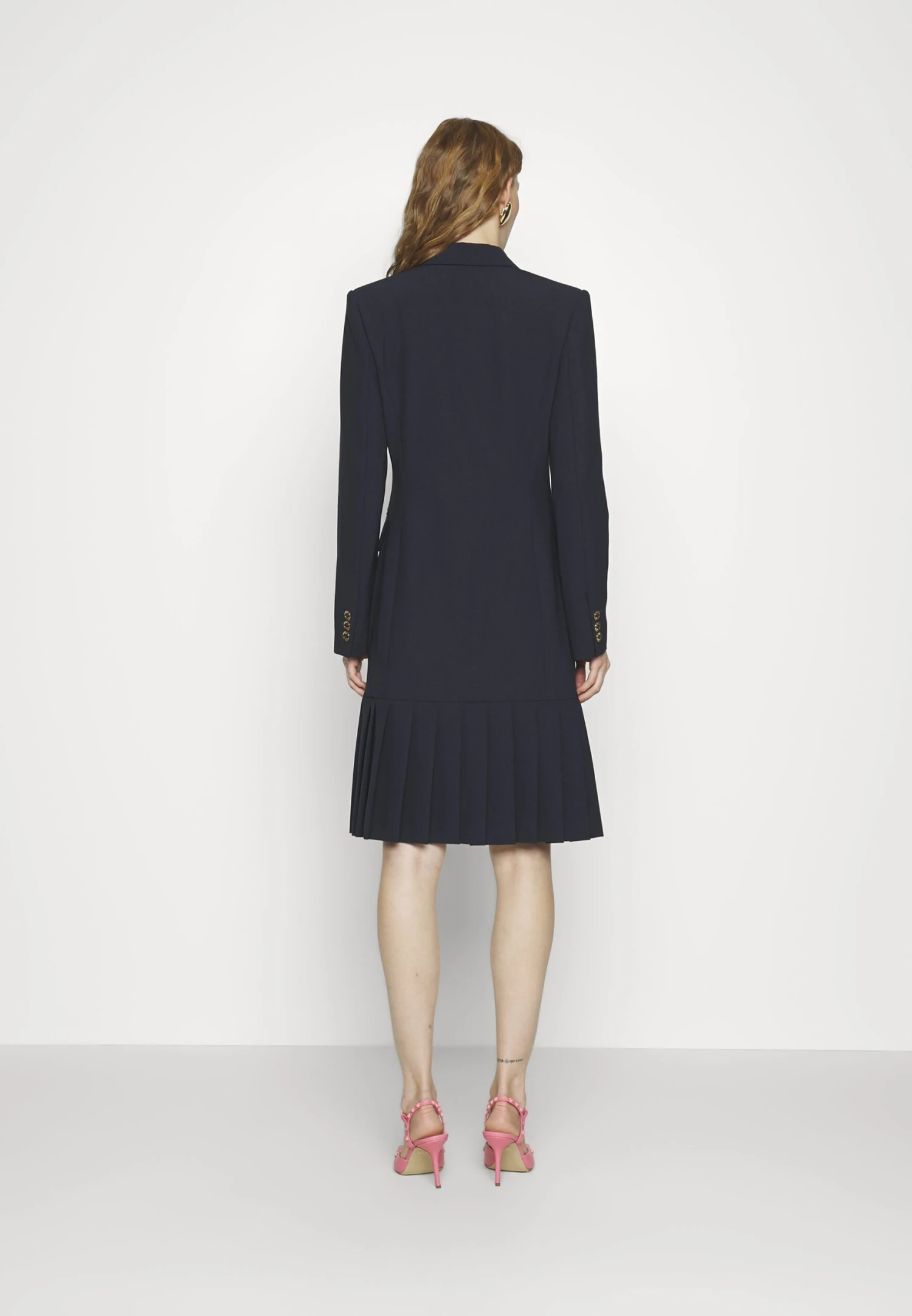 MOSCHINO Couture Buttons - Shift Dress - Dark Blue - Image 3