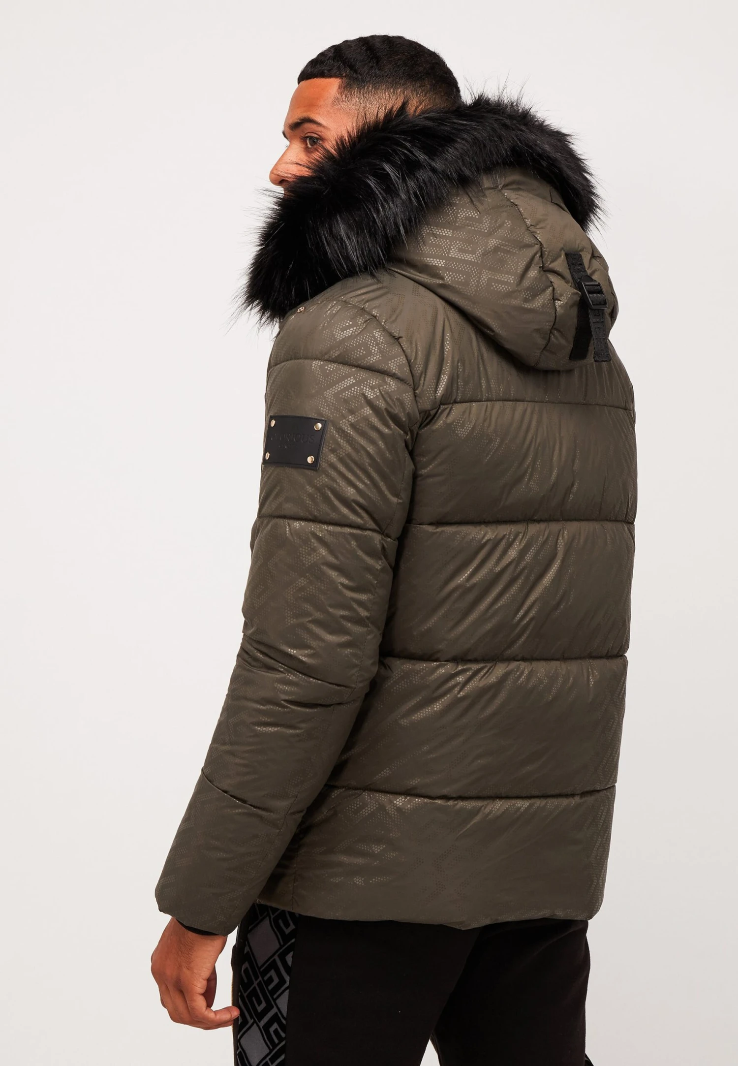 Aziri Short Puffer Jacket - Winter Jacket - Khaki - Image 3