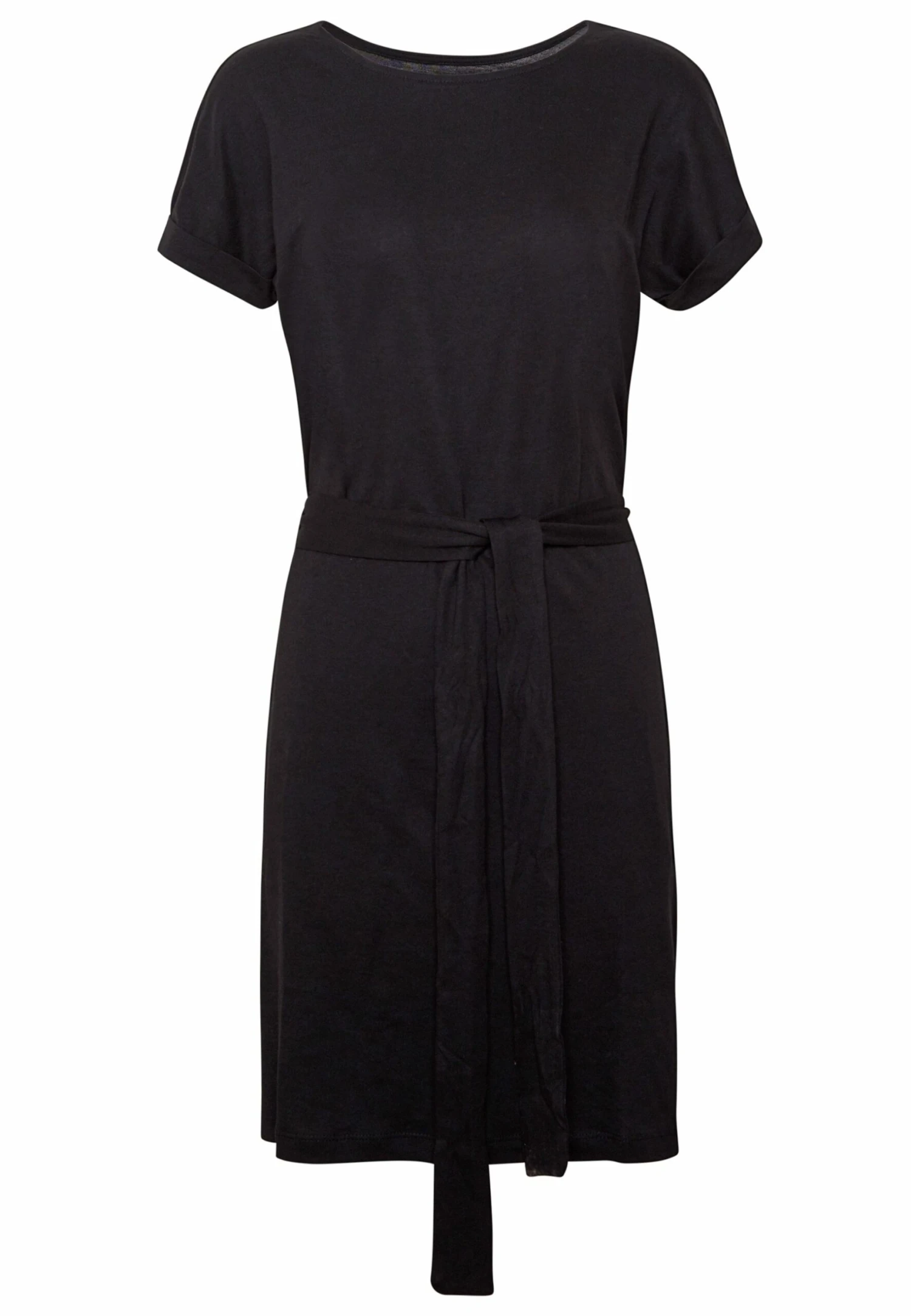 Even&Odd Basic Short Sleeves Mini Belted Dress - Jersey Dress - Image 5
