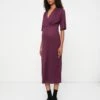 Mamalicious MLMAEVE TESS MIDI DRESS - Jersey Dress - Winetasting