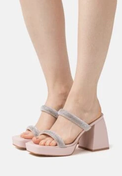 Raid Aiman - Heeled Mules - Peach