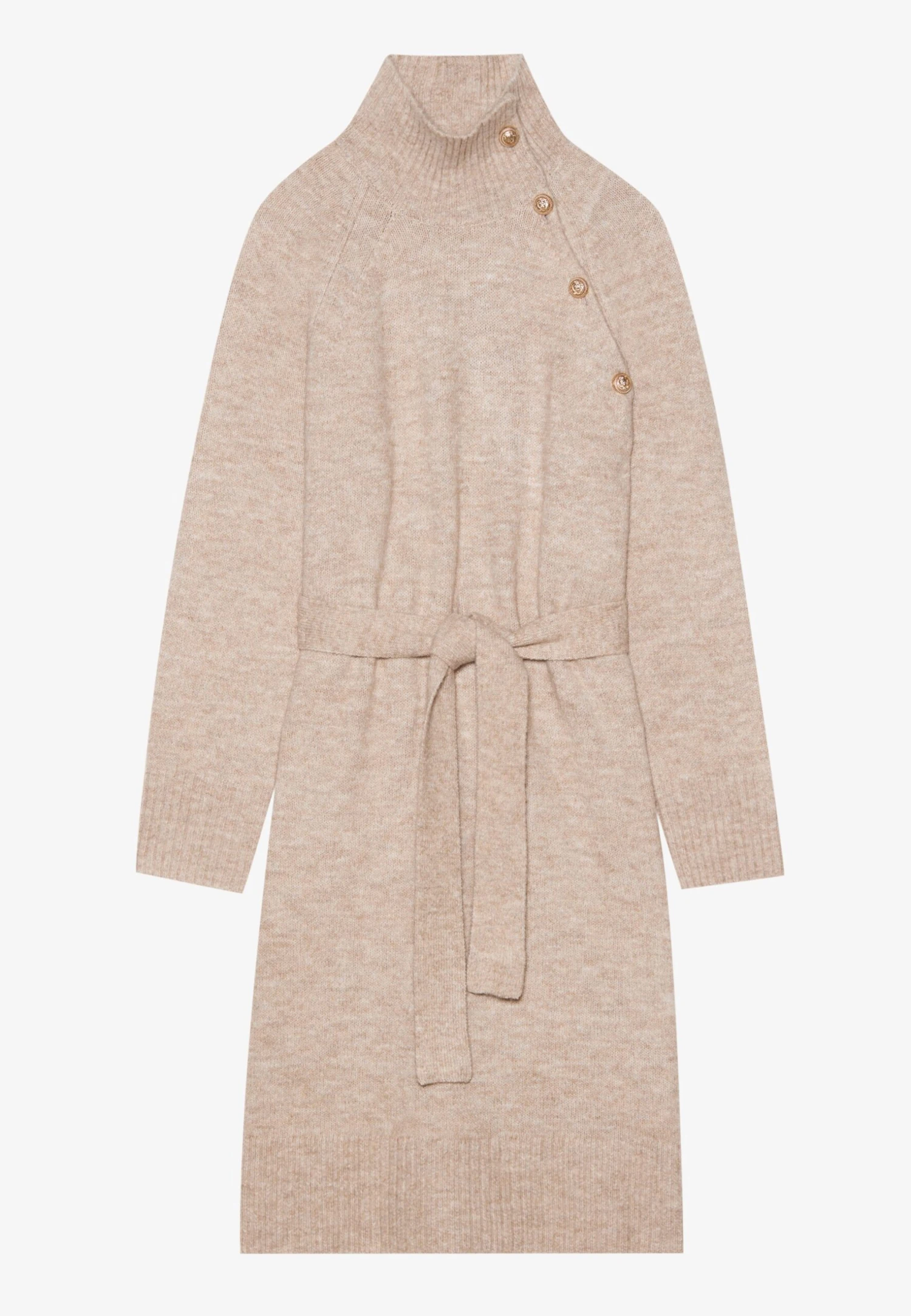 Anna Field Jumper Dress - Mottled Beige - Image 4