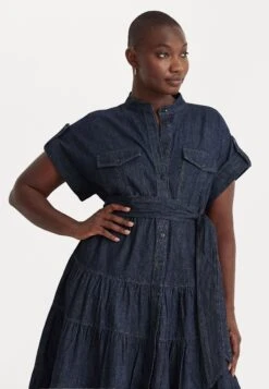 Kathryne Short Sleeve Day Dress - Denim Dress - Noam Wash