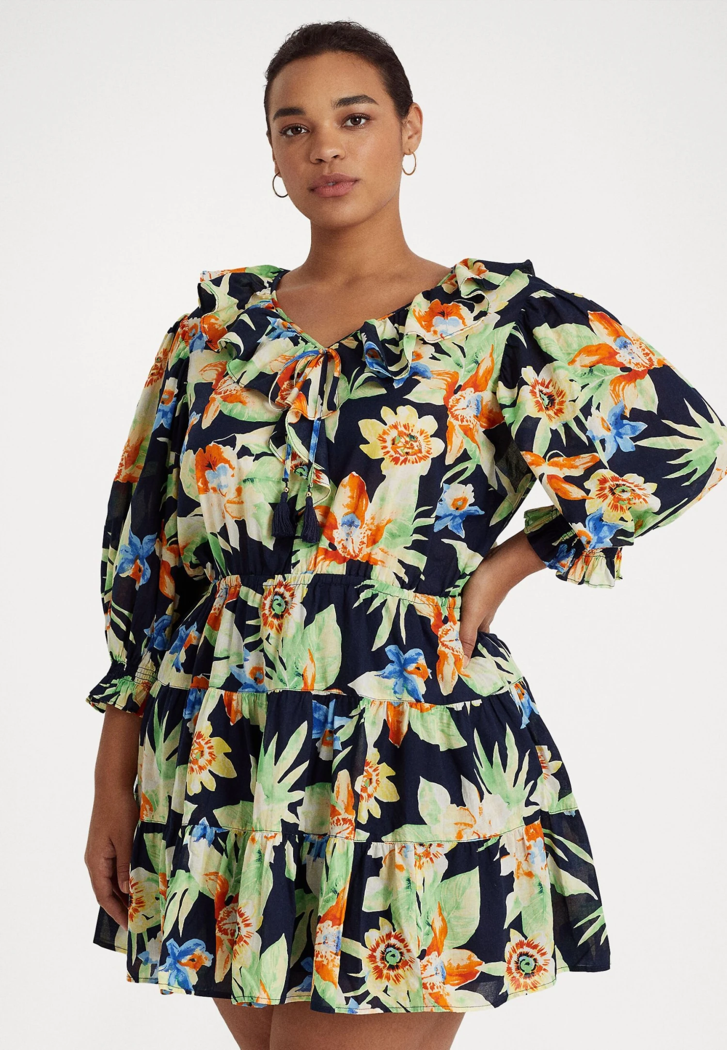 Ceporah Day Dress - Day Dress - Navy Multi