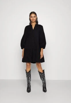 MOSS COPENHAGEN Mschlynella Cenilla Dress - Shirt Dress - Black