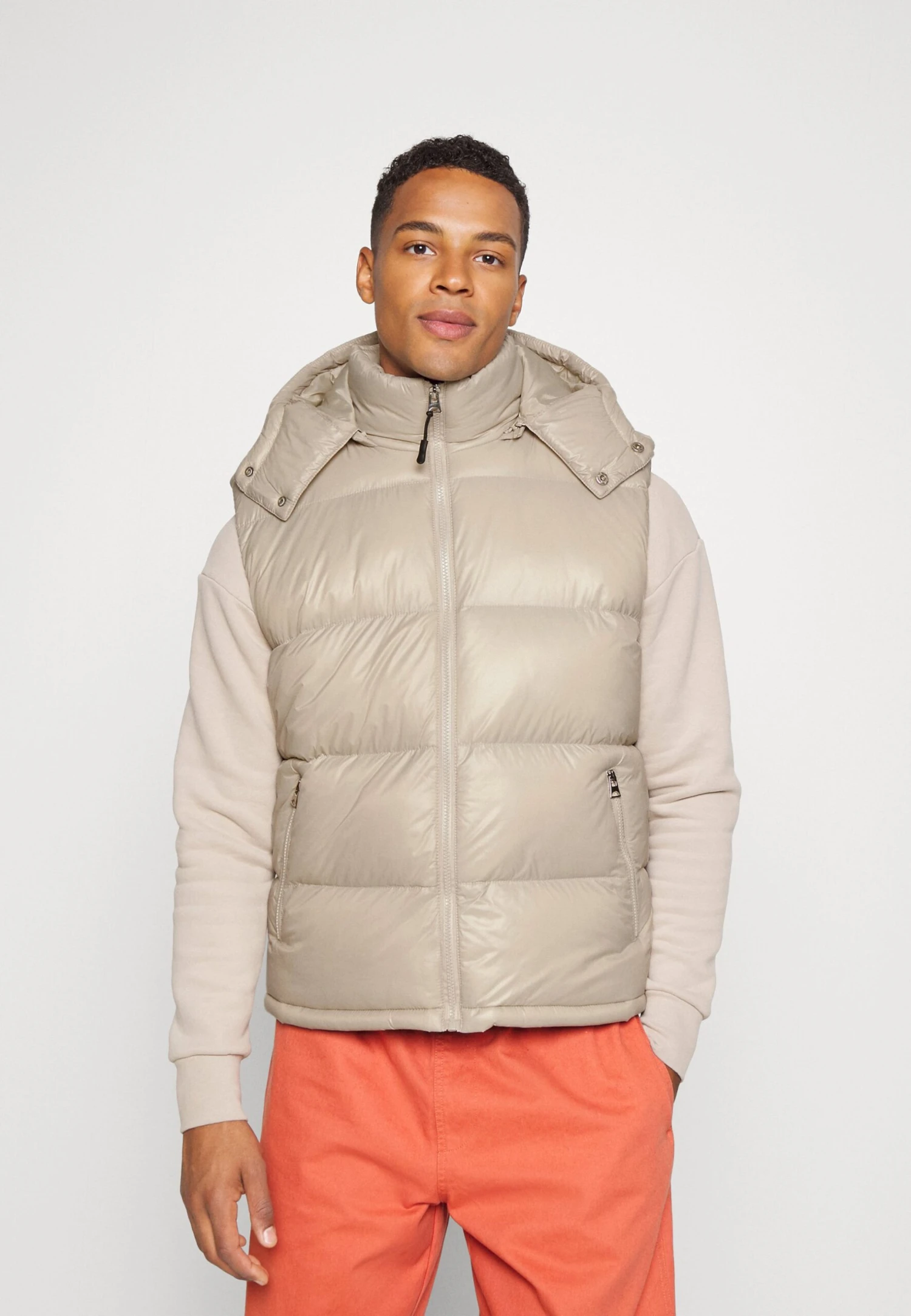 BRAVE SOUL Jaredgilstn - Waistcoat - Stone