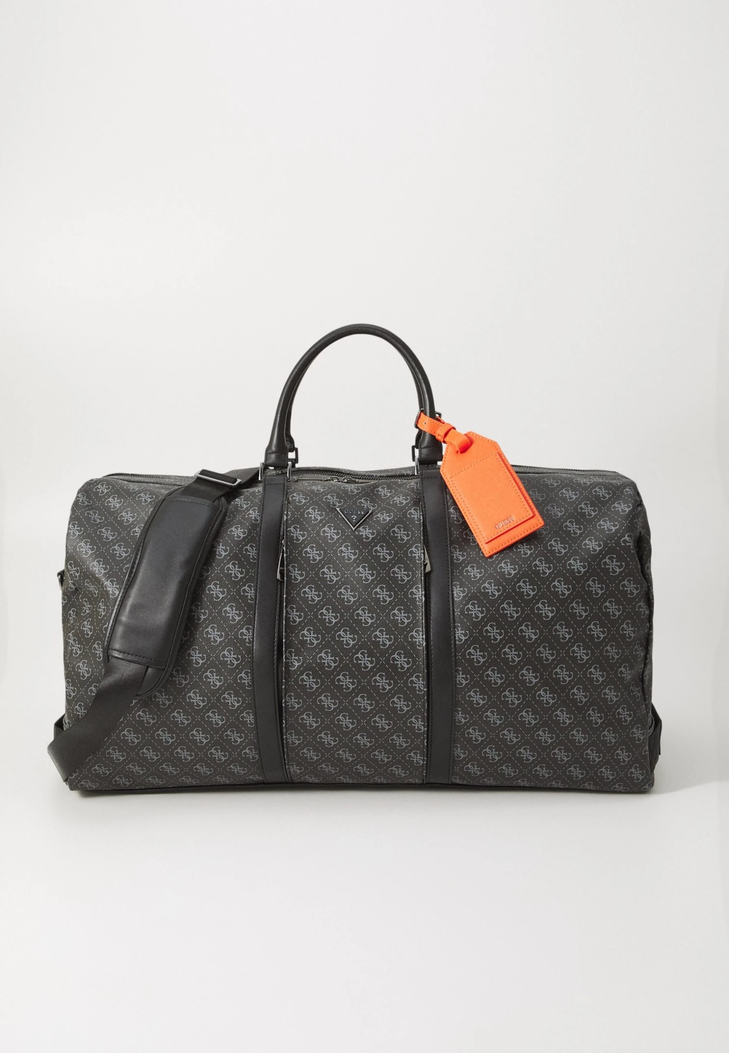 Guess PISA DOUBLE ZIP - Weekend Bag - Brown/ochre/burgundy - Image 8