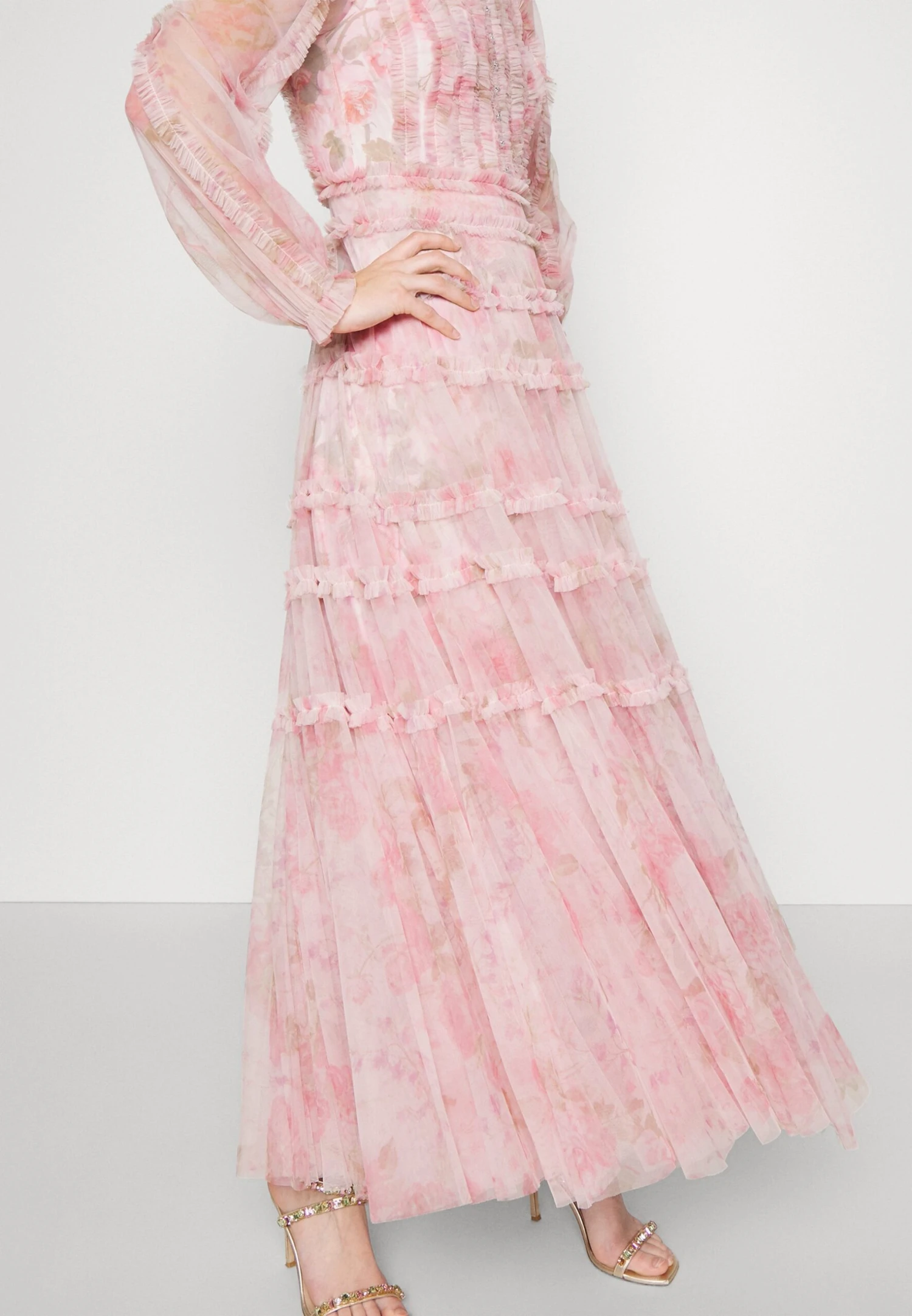 Needle & Thread Rose Bluebell Esme Gown - Occasion Wear - Tinted Pink - Image 8