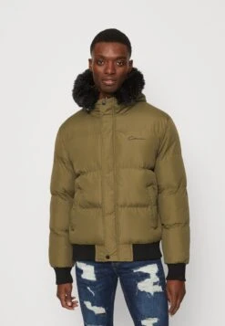 Short Puffer Parka Jacket - Winter Jacket - Khaki