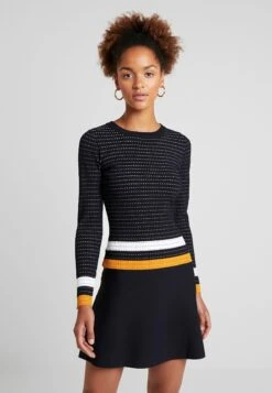 MORGAN Jumper Dress - Marine/Fauve