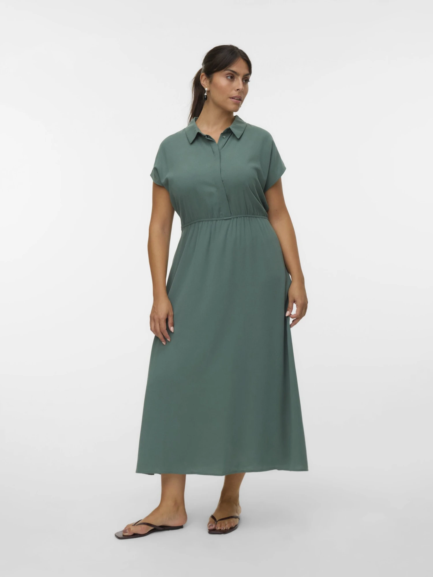 Vero Moda Curve VMNEWHALLIE LONG DRESS - Maxi Dress - Laurel Wreath - Image 2