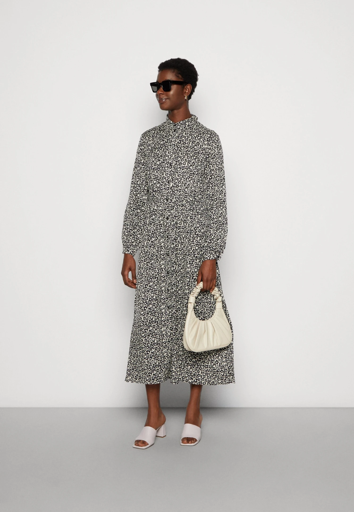 Marc O'Polo Dress Shirt StyleFeminine Gathering Kent Collar Midi Length - Shirt Dress - Multi - Image 2