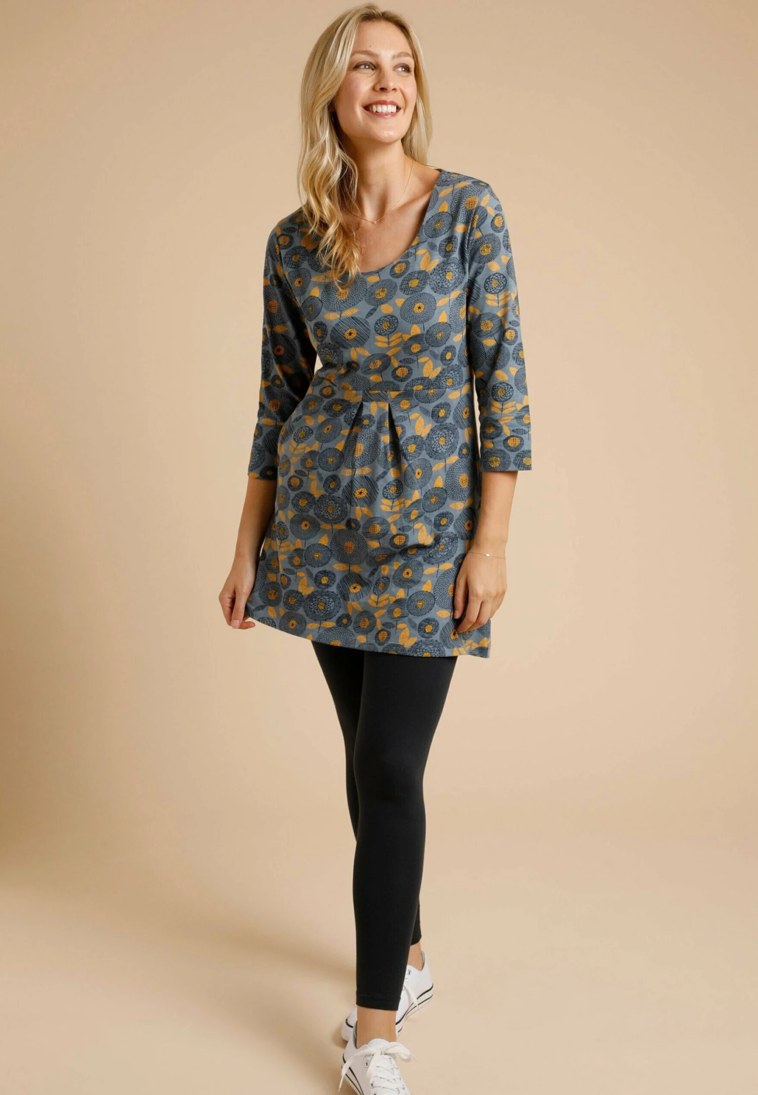 Arlina Organic Printed Mirage - Day Dress