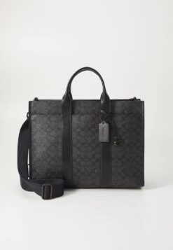 Coach WESLEY IN SIGNATURE - Handbag - Charcoal