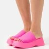 Call It Spring Vegan Venise - Heeled Mules - Bright Pink