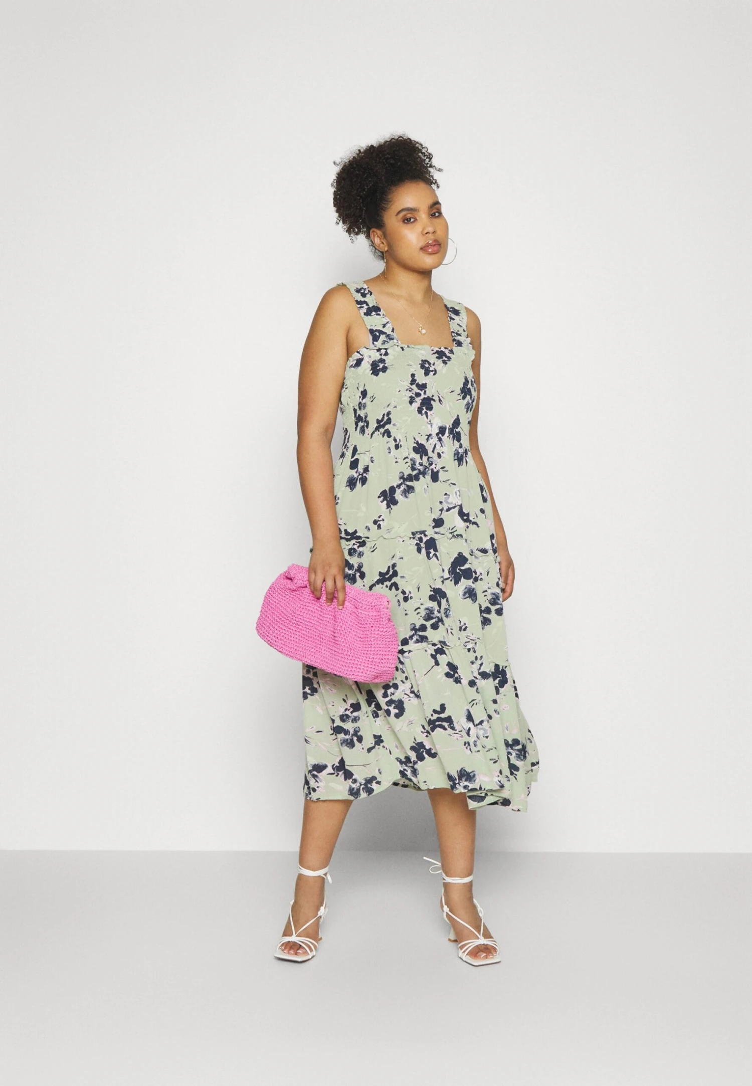 Vero Moda Curve Vmmenny Smock Calf Dress- Day Dress - Reseda/Mille - Image 2