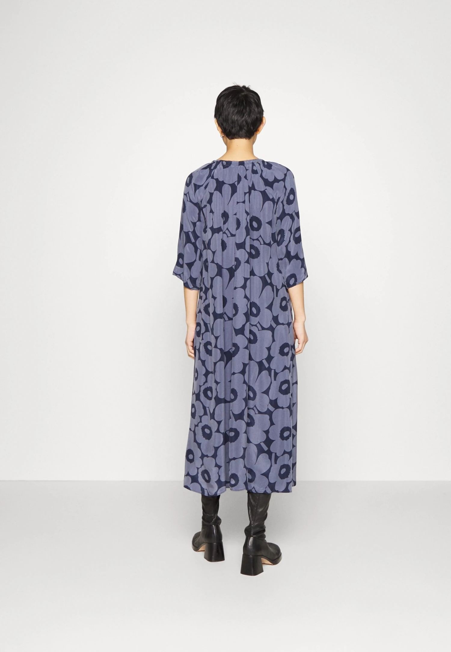 Marimekko Siru Unikko Dress - Day Dress - Dark Blue/Blue - Image 3