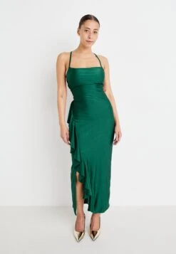WEDDING GRACE RUFFLE MAXI - Jersey Dress - Forest Green
