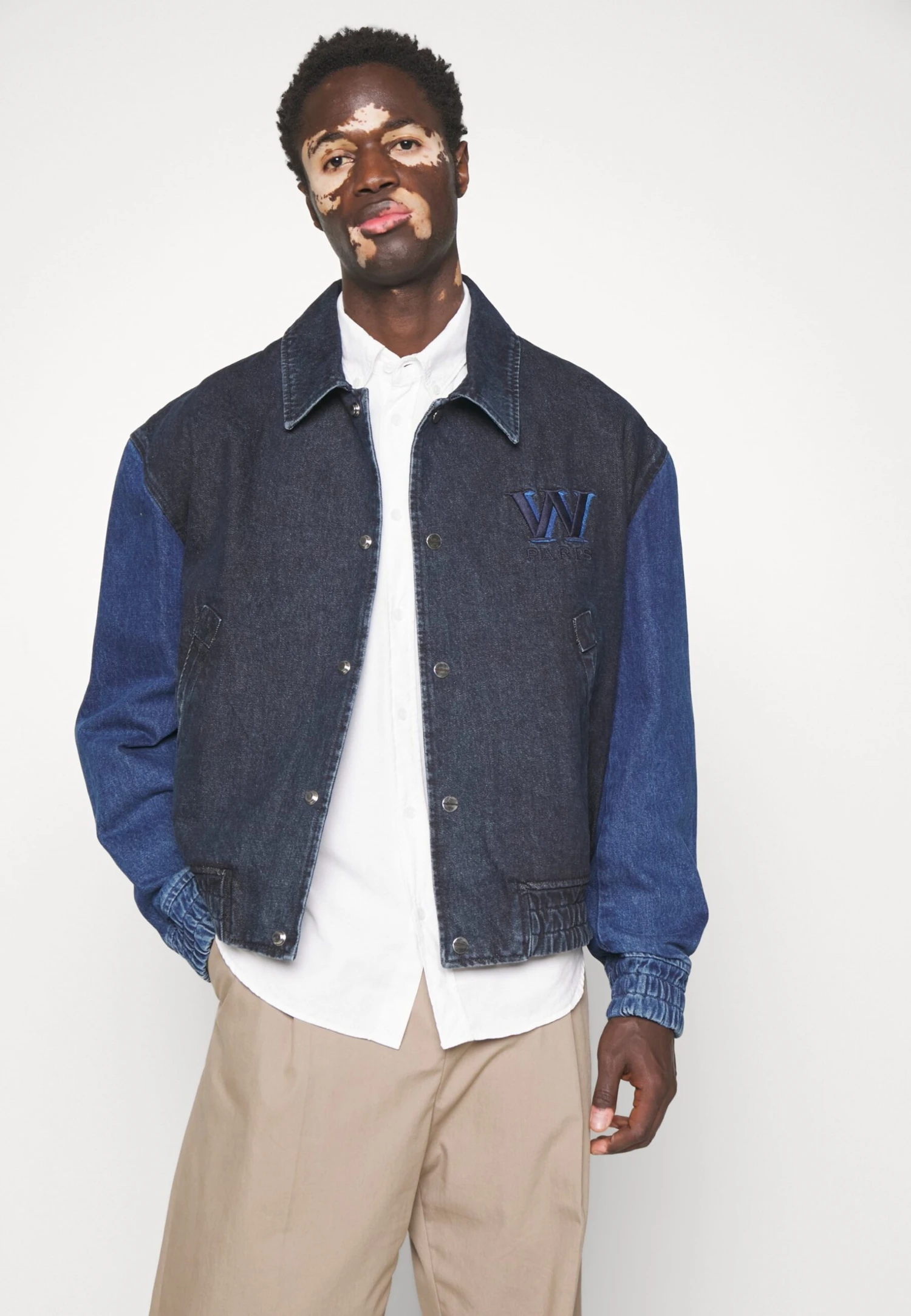 Mens Jumper - Denim Jacket - Blue - Image 6