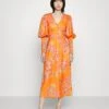 In The Style Midi Tea Dress - Cocktail Dress / Party Dress - Orange