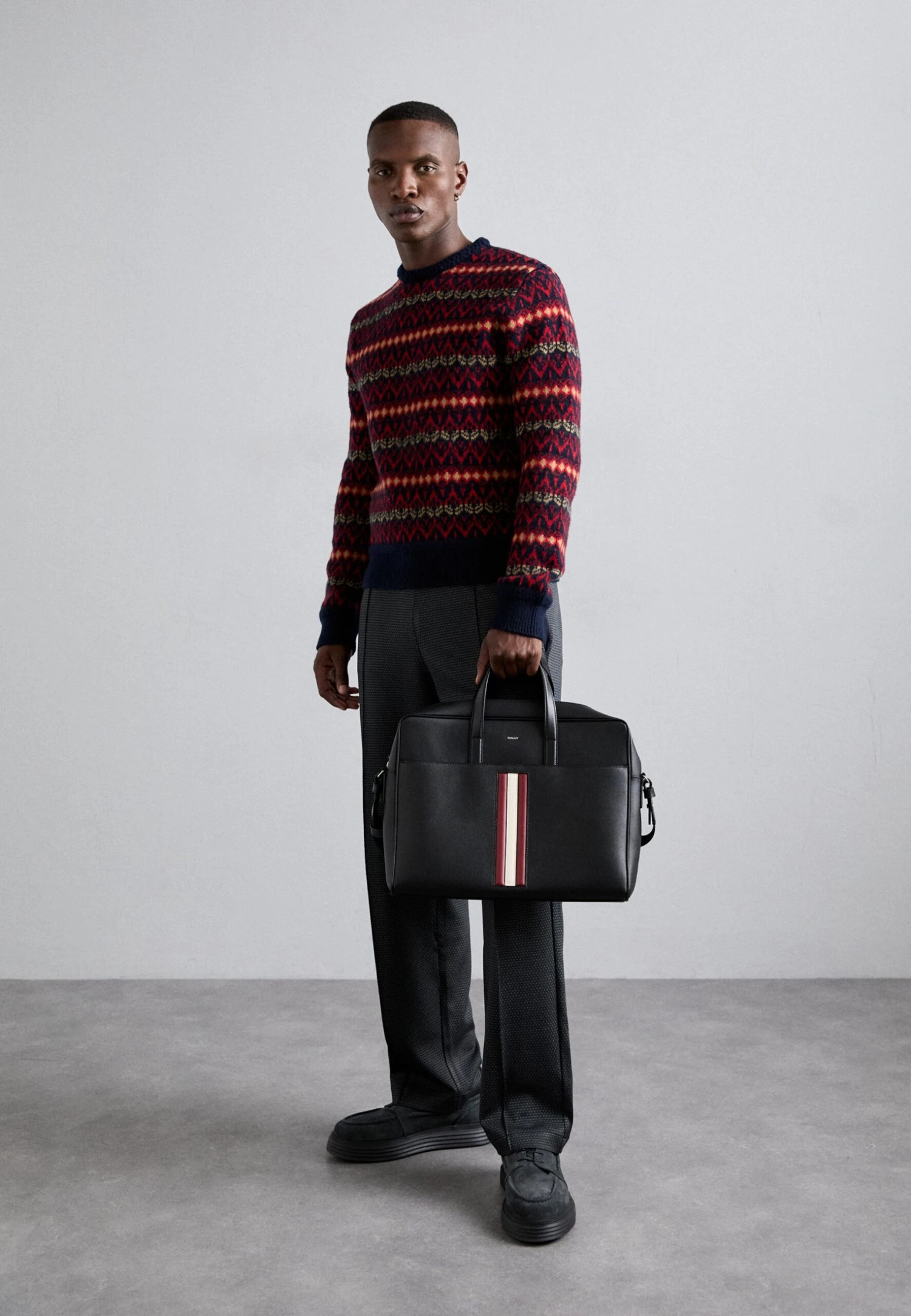 Bally MYTHOS BRIEF - Briefcase - Black/red - Image 3