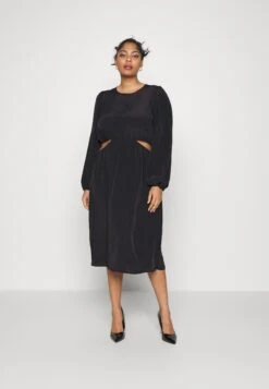 Vero Moda Curve Vmnya Catch Calf Dress- Day Dress - Black