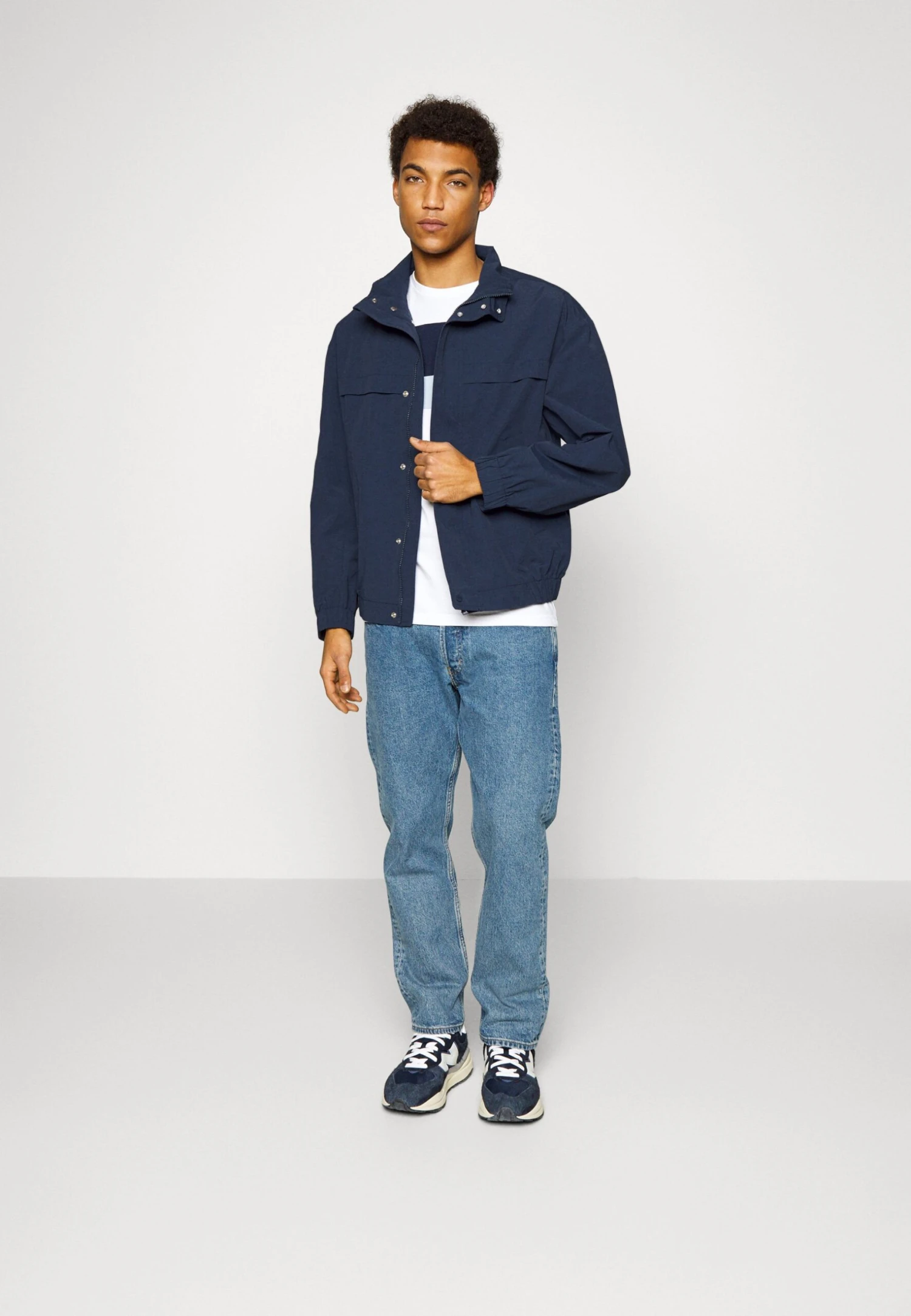 Marc O'Polo DENIM Leight Weight Blouson Jacket Lined Zipper - Summer Jacket - Navy Teal - Image 2